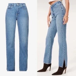 Good American Light Blue Straight Leg Jeans